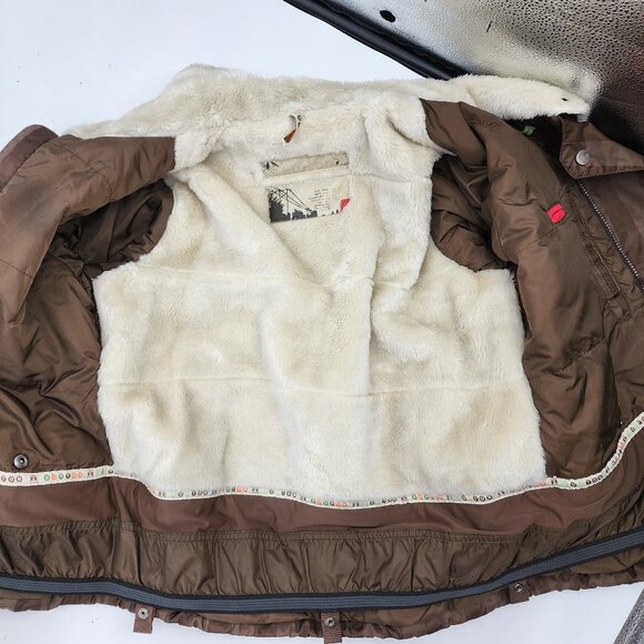 BURTON Dutchess Insulated Brown Tone On Tone Plaid Snowboard Jacket M - Picture 13 of 16